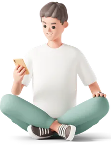 A sitting boy
